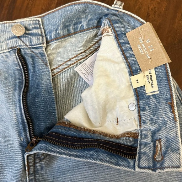 NWT MADEWELL Distressed The Mom Jean Short High-Waisted Cutoff - Picture 6 of 12